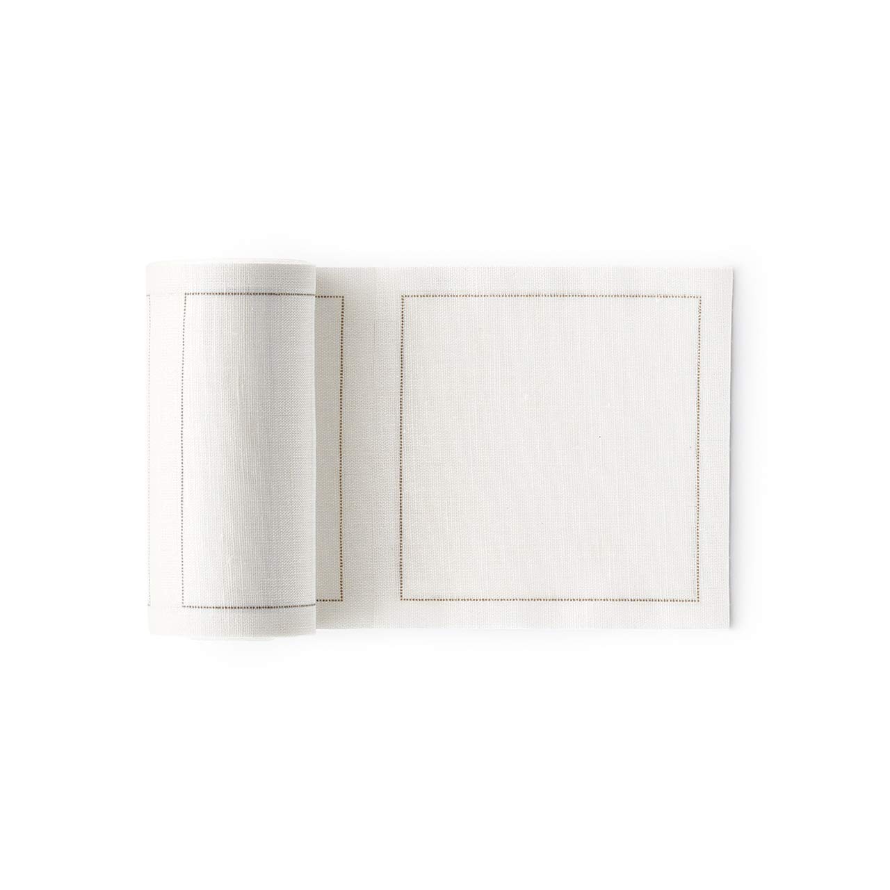 MYdrap 50 Units Per Roll Cocktail Napkins, Linen, White, 11cm x 11cm