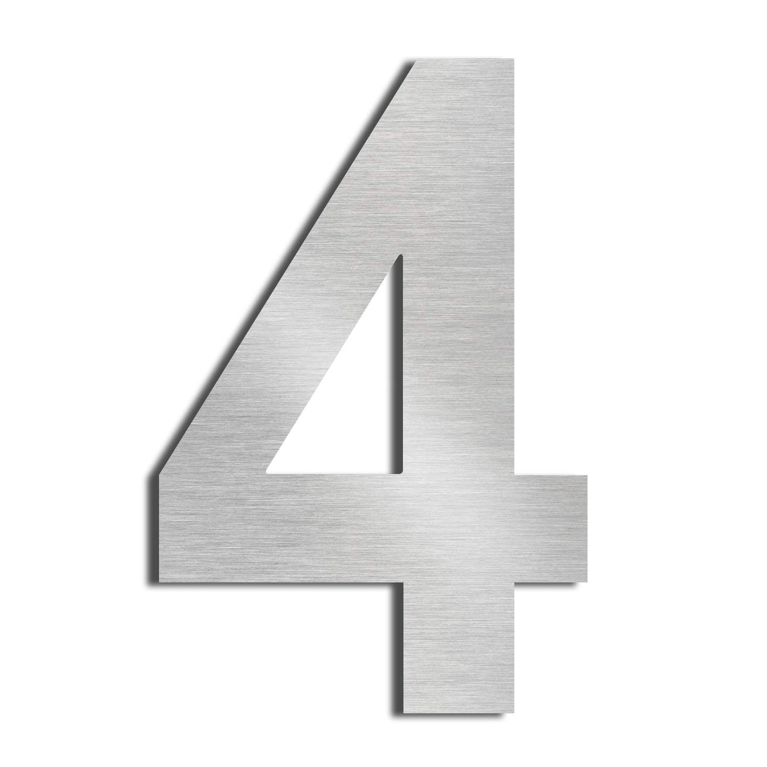 nanlyiau house numbers height 7.5cm Used for mailbox door house street made of solid Stainless Steel SUS304 adhesive(3in number 4)