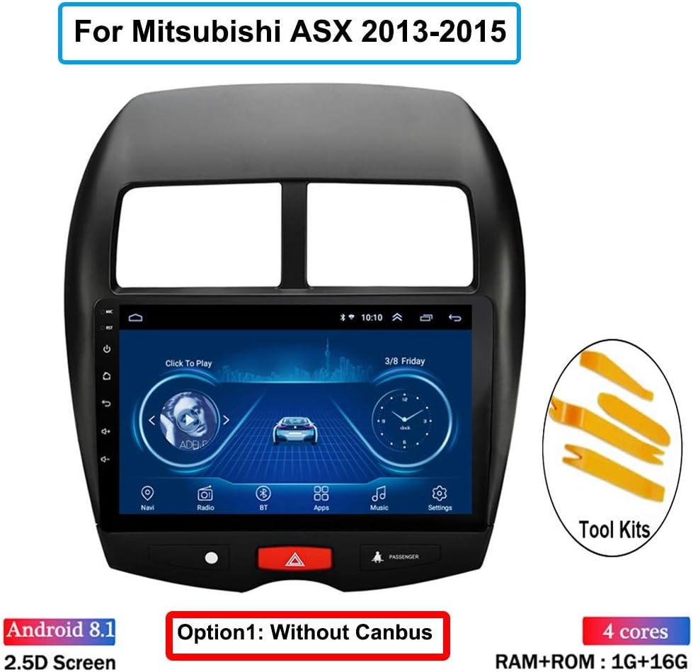Autoradio Radio Navigationssystem Für Mitsubishi ASX 2013 2014 2015 mit 10.1 Zoll Android 8.1 ...