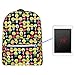 Zicac Canvas Emoji Backpack Smiling Face Satchel (Black)