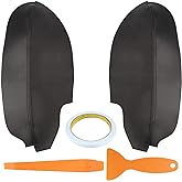 AUTOKAY Leather Front Door Panels Armrest Cover Fits for Acura TSX 2009-2014 - Black