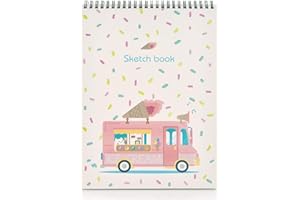 MEMX Sketch Book for Kids, 8”X11.5” 100 Pages(110gsm), Spiral Bound Artist Sketch Pad, Durable Acid Free Sketchbook for Painting, Sketching or Doodling, Best Gifts for Drawing Boys and Girls, White