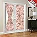 jinchan French Door Curtain for Door Winow Paisley Scroll Printed Linen Glass Door Curtain 72 inch Long Door Panel Rod Pocket Light Filtering Door Drape Tieback Included 1 Panel Terra on Beige