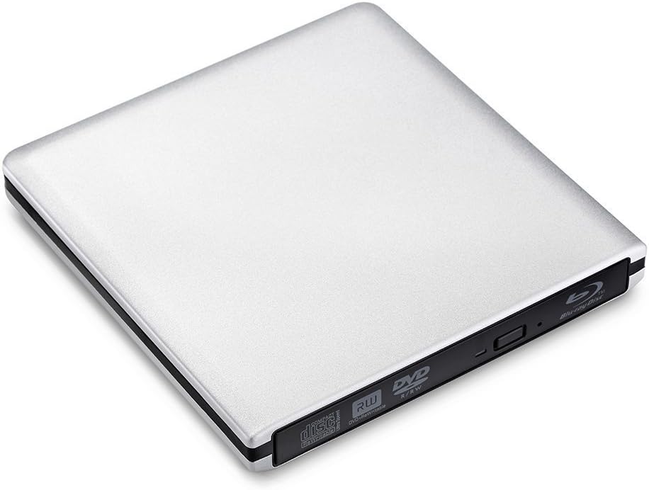 MthsTec USB 3.0 External Blu-ray Burner/Writer with 3D Blu-ray Disc Playback and ODD HDD Interchangeable Case for Apple Mac Pro Air and Other Laptops/Desktops, Windows 10 Compatible-Silver