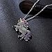 Unicorn Necklace - Rhinestone Rainbow Unicorn Necklace for Girls - Unicorn Rainbow Necklace