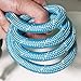 10 FT Strong Dog Leash Extra Heavy Duty Rock Climbing Rope Comfortable Padded Handle Highly Reflective Threads for Small Medium Large Dogs, 1/2 inch Diameter (Blue)