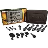 Shure PG ALTA 5-Piece Drum Microphone Kit for Performing and Recording Drummers - Includes Mics, Mounts and Cables with Options for Kick Drum, Snare and Tom (PGADRUMKIT5)