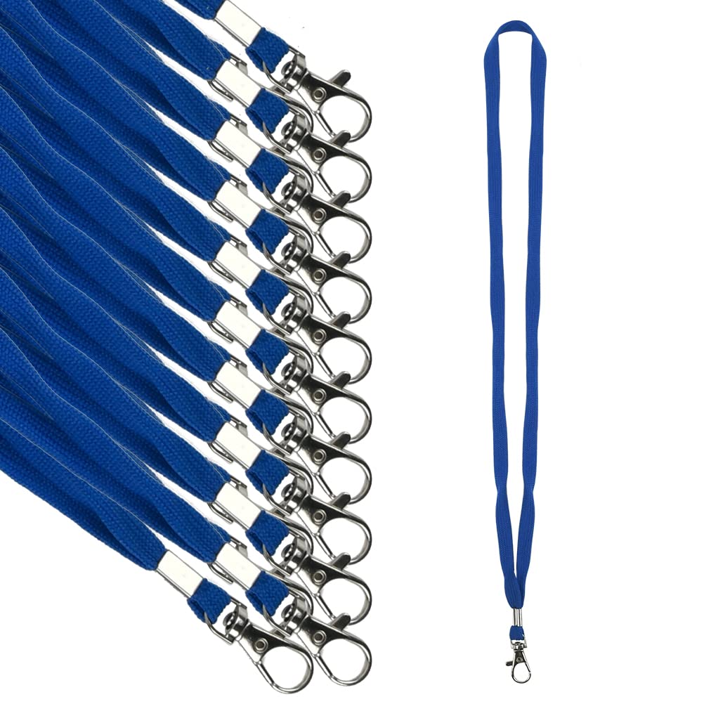 Staff Lanyards Neck Card Holders 100PCS Neck Strap-Lanyards with Lobster Clasp, Lanyardstrap for Card Holders Personalised Lanyard for Keys Student Nurse ID Card Holder Lanyard Blue Staff Straps Kids — image 1