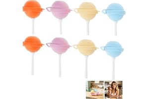 4Pcs Round Silicone Popsicle Molds, Reusable Lollipop Candy Chocolate Mold, Food Grade Freezer Tray for Homemade Ice Pops, Ca