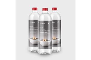 TERRA FLAME TerraFlame Premium Bioethanol Fuel 3 x 1 Liter | Clean Burning | Ventless | Bio-E Fuel for Fire Pit, Fireplace, Stoves and Burners | Eco-Friendly (1000 mL/ 32oz.) - (Pack of 3)