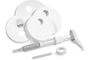 Carlisle FoodService Products Universal Condiment Pump/Dispenser Kit with 5 Lids, White