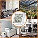 AE Life Temperature Humidity Gauge, Indoor Thermometer Hygrometer with Digital Alarm Clock, Backlit Accurate Monitor Clear Reading, Min/Max Records, °C/°F Switch, Calendar, Time Display - White