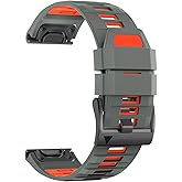 U-LIMVE Watch Band for Garmin Fenix 8 51mm/Fenix 7X/Fenix 6X/Fenix 5X/Fenix 3/Quatix 8 51mm/Tactix 8 51mm, 26mm Silicone QuickFit Band