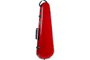 Crossrock CRF1000VRD Fiberglass Violin Case, 4/4 Full Size, Backpack Style, Red