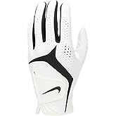 Nike Mens Dura Feel X Left Hand Golf Glove White | White | Black Medium/Large