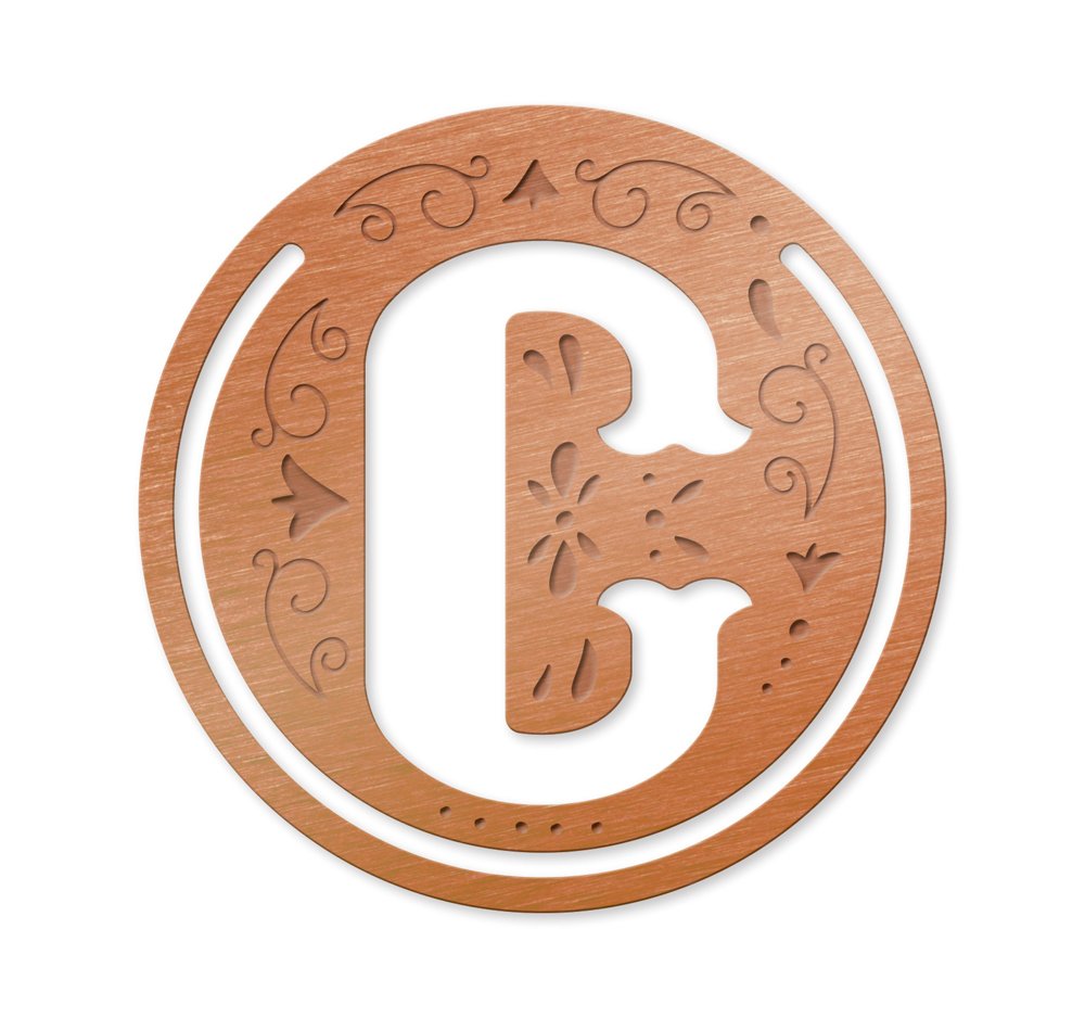 Literary Letters Metal Bookmark - Letter C