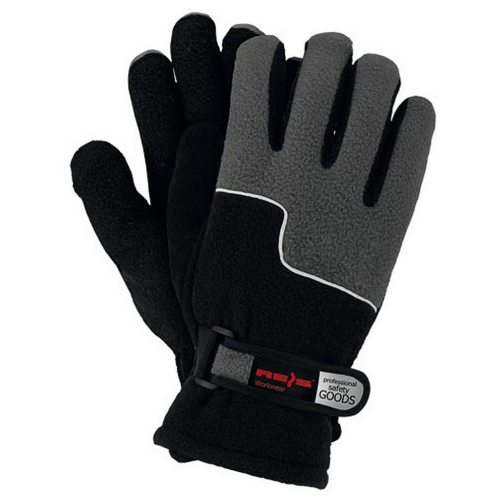 Reis Rpoltrip_Bs10 Protective Gloves, Black-Grey, 10 Size, Pack of 12