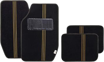 Amazon Com Shimakyo Carpet Car Floor Mats For Suv Truck 4 Pcs Rubber Backing All Weather Sk1193 Yw Yellow Automotive