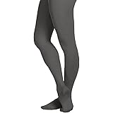 EMEM Apparel Women's Solid Colored Opaque Microfiber Footed Tights