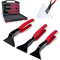 Fnulrzmt 3-Piece Hand Seamers Sheet Metal Tools Set, Sheet Metal Bending Pliers Set Straight, 45°and 90°Metal Bender Tools fo