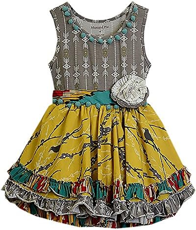 Mustard Pie Big Girls' Mia Sunset Dunes Tunic 10 Turquoise