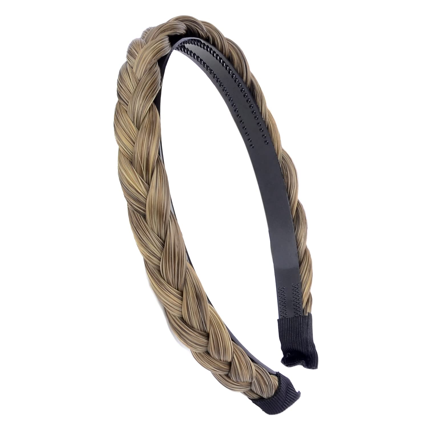 Gledola Braided Headband With Teeth Braids Hairband With Tooth Synthetic Hair Band Plaited Hairband For Women (Dark Blonde) — image 1