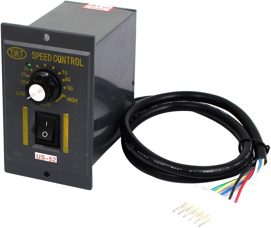 Sourcingmap US-52 AC 220V 50Hz 120W DC Motor Speed Control Switch Controller, Black