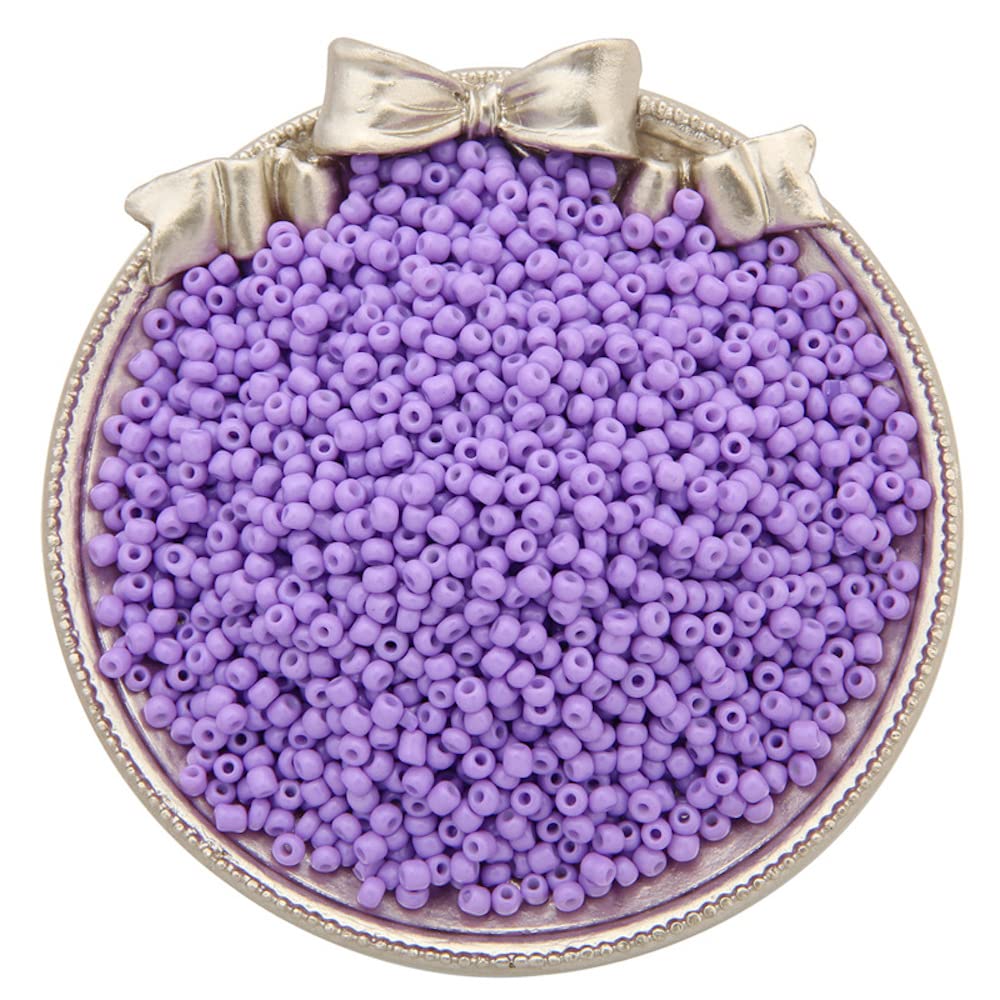 600 pieces 4 mm round glass beads, mini glass seed beads, handmade glass seed beads, scattered beads, for handmade DIY production, bracelet, necklace, beads, jewellery accessories, crystal purple
