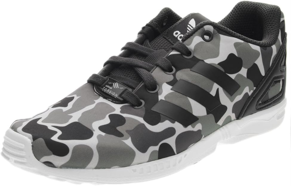 Amazon.com | adidas - ZX Flux C - AQ1739 - Color: Graphite-White-Grey - Size: 3 Big Kid | Sneakers