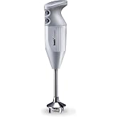 bamix Made in Switzerland M200 PRIME - 2-speed Immersion Hand Blender, 200W 120V 60Hz - Light Grey - Includes 3 Stainless Steel Blades &ndash; Aerating, Blending, and Chopping Blades
