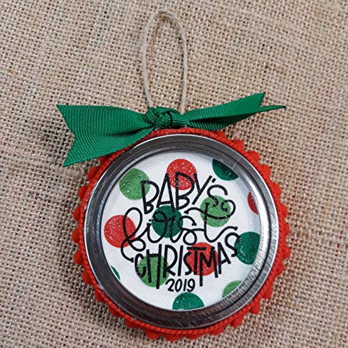 rustic baby's first christmas ornament