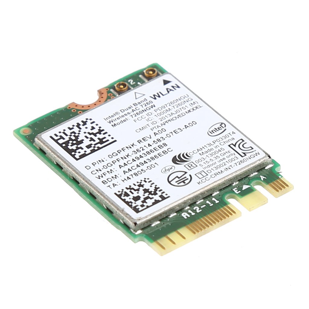 Dell Intel Wireless Ac 7260 7260ngw Laptop Wifi Wlan Card Gpfnk H 001 Dell Intel Wireless Ac 7260 7260ngw Laptop Wifi Wlan Card Gpfnk H 001