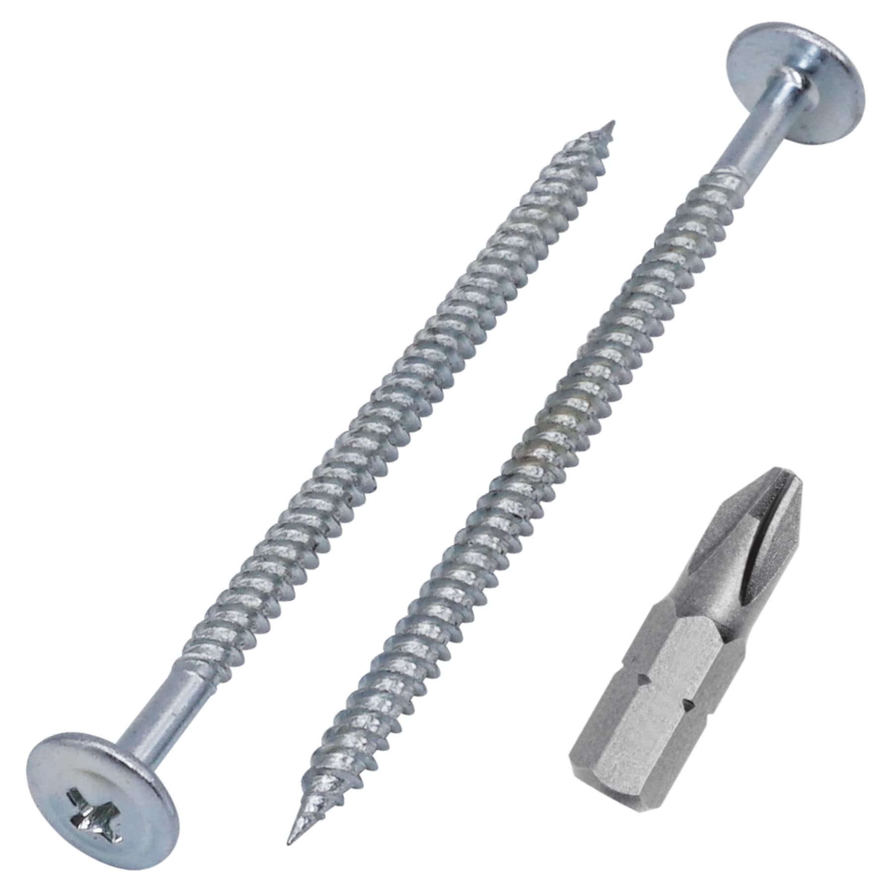 Marcopol (Pack of 100 pcs) Zinc Plated Steel 4.2 x 75 mm Wood Screws, Metal Screws, Phillips Modified Truss Head, Self Tapping (100, 4.2 x 75 mm)