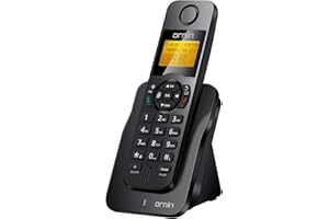 Ornin D1005 Cordless Phone for Home and Office, Caller ID, Speakerphone, Rubber Oil Injection(Single Pack, Black)