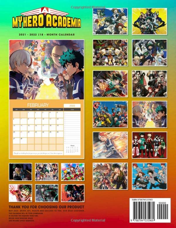 My Hero Academia 2023 Calendar My Hero Academia Calendar 2022-2023: My Hero Academia Official 2022 Calendar  - Anime Manga Calendar 2022-2023, Calendar Planner - Kalendar Calendario  ... Supplies) - January 2022 To December 2023: Calender, My Hero Academia:  9798794535969: Books - Amazon