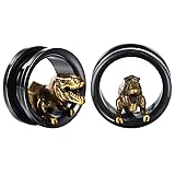 COOEAR Gauges Ears Plugs and Tunnels Black Screw