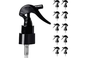 BOTTLES N BAGS 10 Black Trigger sprayers, Replacement Trigger Spray Tops Fits Standard Bottles with 24-410 Neck Size and 6" Tube