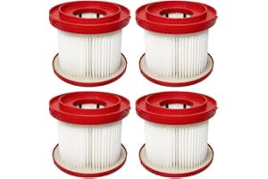 PURESTURDY 4 Pack 49-90-1900 Replacement HEPA Filter Compatible With Milwaukee Vacuum, Shop Vac Filter, M18 Cordless Wet Dry Vacuum 0780-20 0880-20