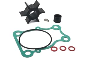 QuickMarine 6H4-44352 Marine Water Pump Impeller Service Kit fits Yamaha 4 Stroke 25 30 40 HP Boat Outboard Motor Replacement 6H4-44352-00 6H4-44352-01 Sierra 18-3068