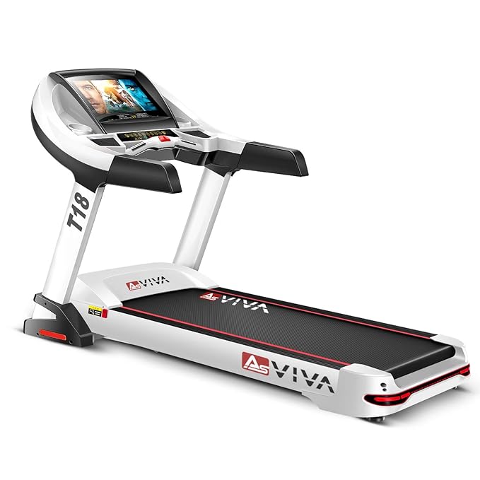 AsVIVA Laufband T18 Pro WiFi kompatibel - Heimtrainer mit 15,6“ Touchscreen Android-Computer, 15% Steigung elektronisch, 7PS 