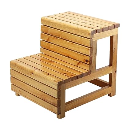 Amazon Com Step Stool Wood Bed Steps Plant Stand Solid Wood