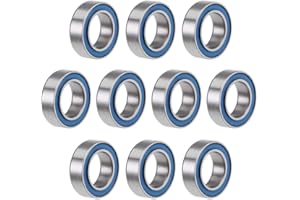uxcell MR106-2RS Deep Groove Ball Bearings 6mm Inner Dia 10mm OD 3mm Bore Double Sealed Chrome Steel Blue Seal Z2 10pcs
