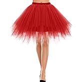Bbonlinedress Women's Mini Tulle Skirt 1950s Vintage Adult Ballet Tutu Skater Skirt for Cosplay Party