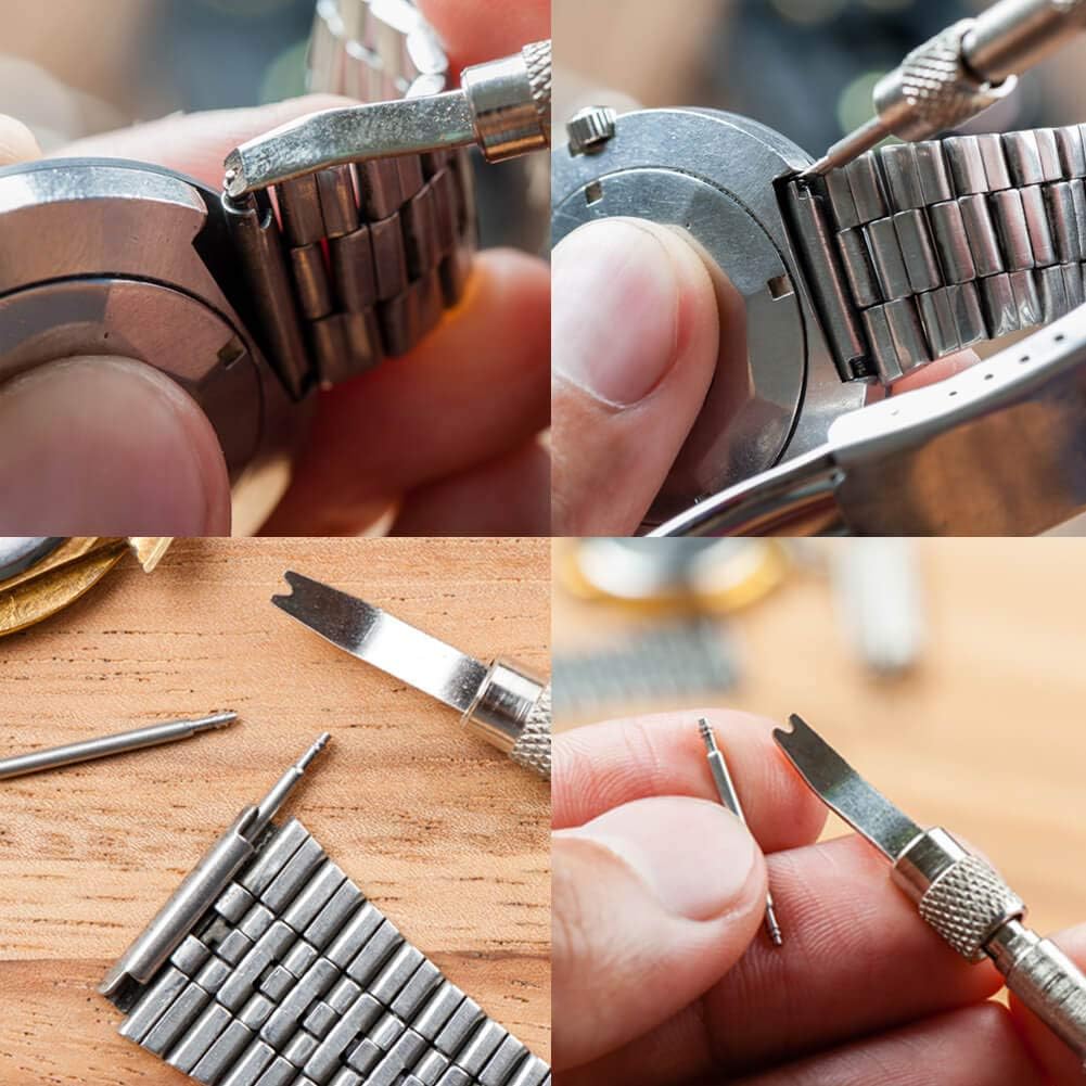 Selizo Spring Bar Tool Watch Link Remover Tool Kit with Instruction Manual Watch Band Tool Link Pin Removal for Watch Repair Band Adjustment Replacement Sizing: Watches