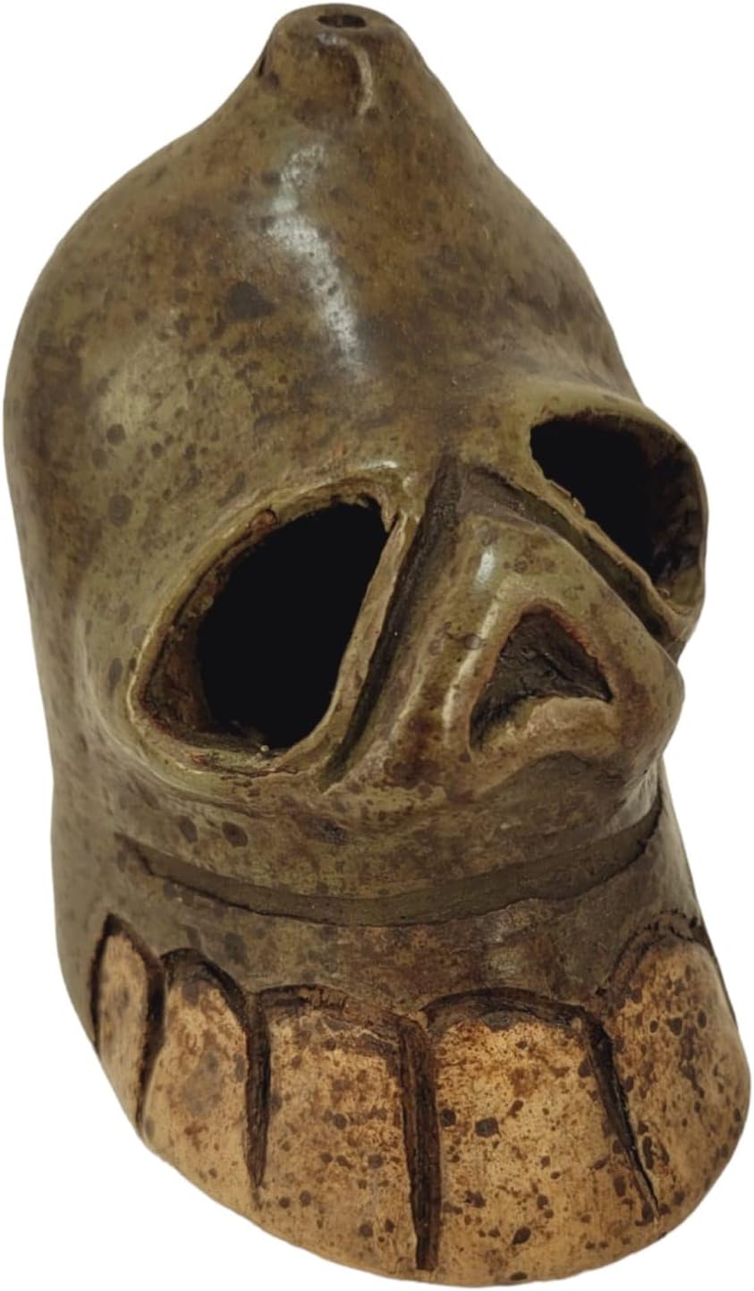 Mixed Media - Real Screaming Aztec Death Whistle, Long Teeth Design, Loudest Authentic Human Sounding Screams 125+ Decibels (Green)