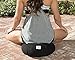 Trevida (Black) Organic Zafu Buckwheat Meditation Cushion Bolster Yoga Cushion - Handcrafted Certified Organic Premium Cotton & High Quality Zipper - Refillable & Adjustable - Built-in Handle
