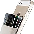 Sinjimoru Basic Cell Phone Wallet Stick on, Card Holder for Back of Phone Working as Adhesive Stretchy iPhone Wallet. Sinji Pouch Basic 2 Grey