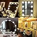Mirror Lights, UNIFUN Hollywood Style LED Makeup Mirror Lights with 10 Dimmable Bulbs, USB Powered Flexible Lighting Fixture 7000K for Bathroom, Makeup Dressing Table (Mirror Not Include) (Button)