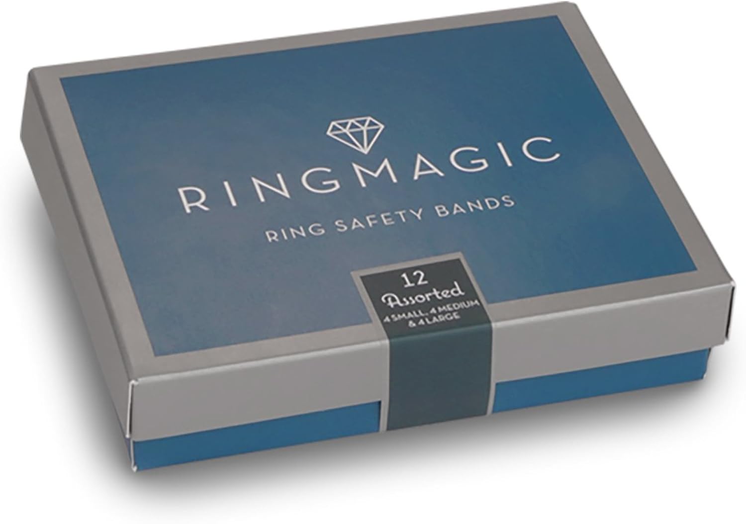 Ring Magic Ring Resizer, Ring Safety Bands, 12 Pack Assorted (4 Sm, 4 Med, 4 Lrg