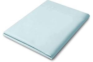 Cathay Home Single Flat Sheet, Twin (66" x 96"), Aqua